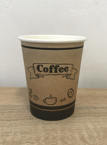 Kávés papírpohár capuccinós babos design 
